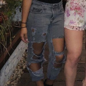 LF (carmar denim) grey ripped jeans